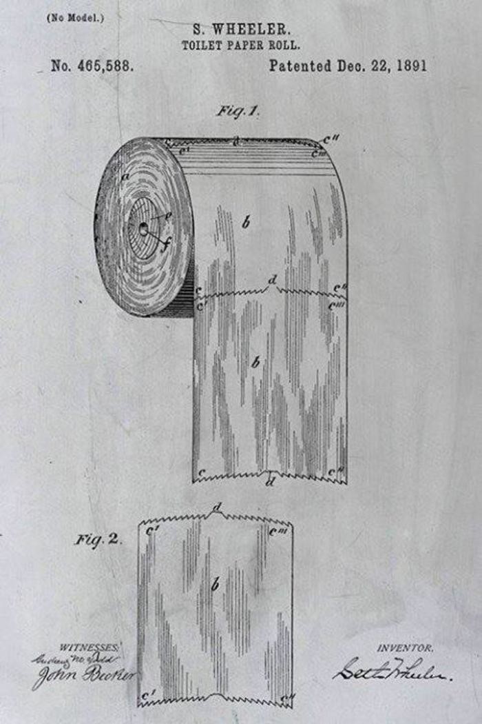 Патент на туалетную бумагу, 1891 год, США история, люди, фотографии