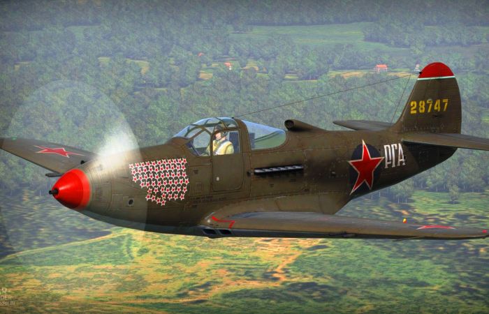P-39 «Аэрокобра», на которой воевал советский ас Григорий Речкалов. | Фото: forum.warthunder.ru.