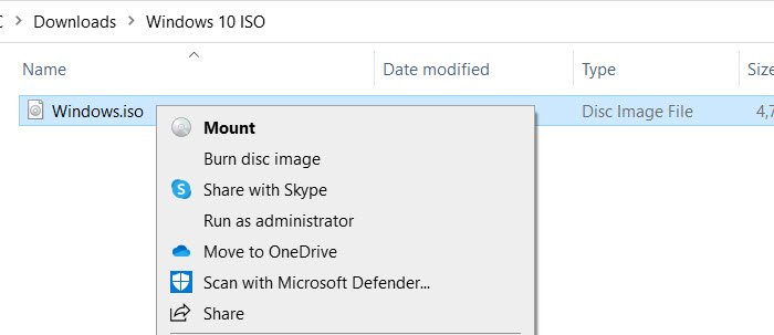 Смонтировать Windows 10 ISO