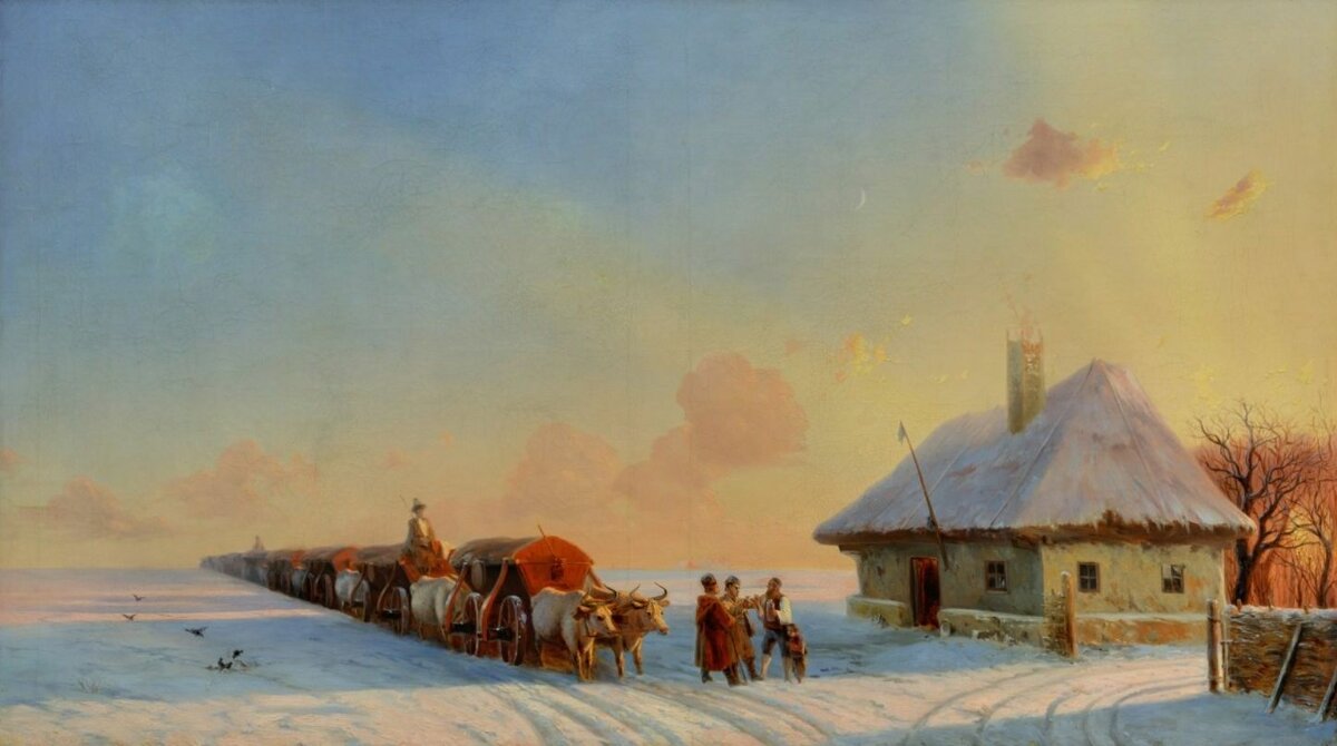 Иван Айвазовский. Чумаки в Малороссии. 1850-е - 1860-е. Русский музей