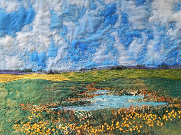 Удивительные лоскутные пейзажи Cindy Hoppe вдохновляемся,лоскутное шитье