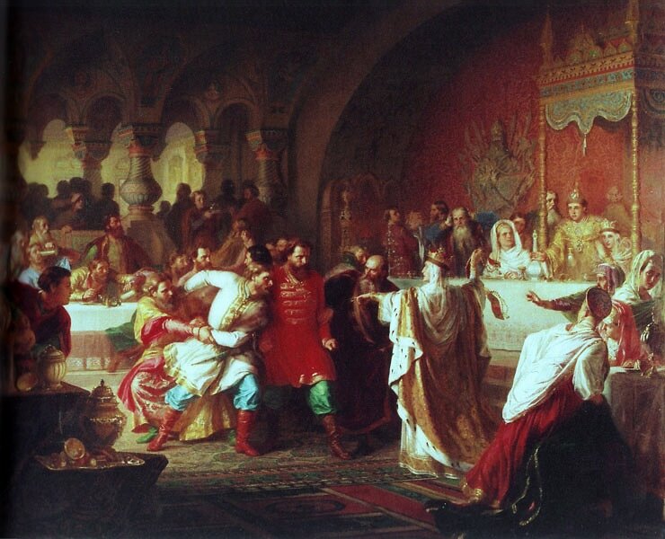 «Литовская мать-княгиня София Витовтовна на свадьбе Василия Тёмного», (1861)