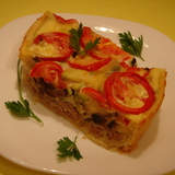 Киш с фаршем и овощами