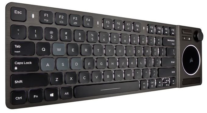 Corsair K83 - беспроводная клавиатура с тачпадом и джойстиком corsair k83,гаджеты,интересное,тачпад,удивительное