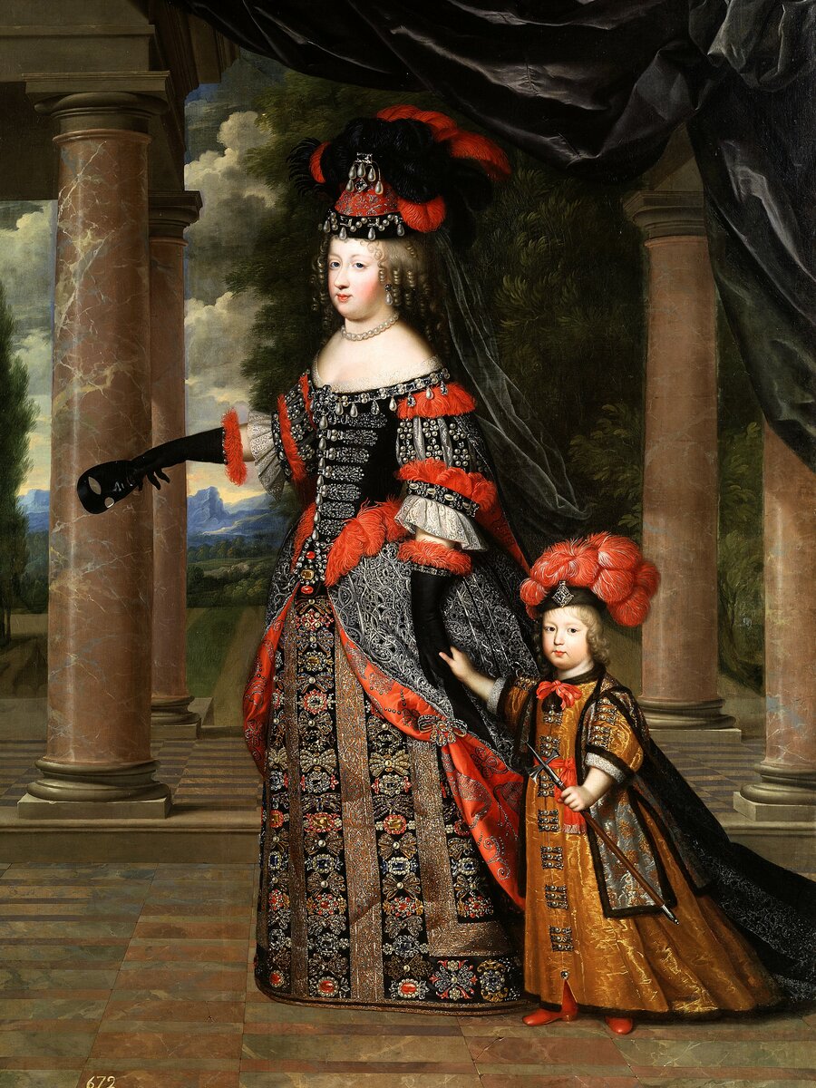 «Королева Мария Терезия и ее сын», худ. Анри и Шарль Бобрун, 1664 год