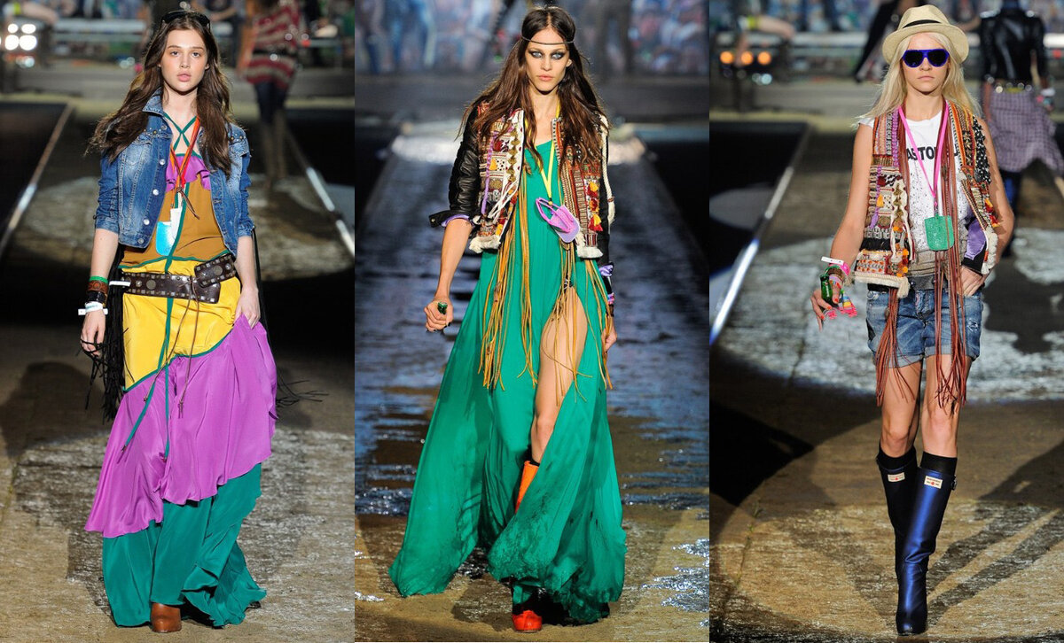 Бохо и хиппи в одной коллекции Dsquared 2012