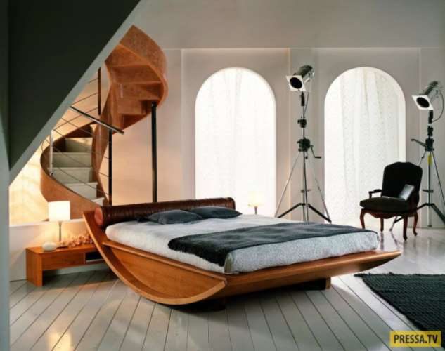 Оригинальные дизайнерские кровати кровать, Кровать, стиле, которая, дизайнерская, неоновой, кровати, форме, может, подсветкой, которую, воздухе, круглым, традиционной, встроенной, винной, настоящих, формы, необычной, пример