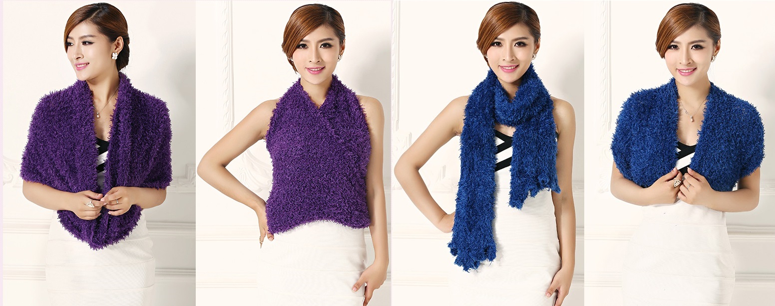 Японский шарф-трансформер: новый образ каждый день! 4 варианта вязания со схемами и описанием вязание,шарф