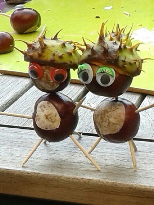 Яркие осенние поделки из каштанов Яркие осенние поделки из каштанов детские поделки,из каштанов,поделки с детьми,своими руками