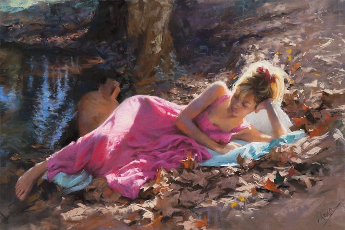 Красота и сила женщин в картинах Vicente Romero Redondo Красота и сила женщин