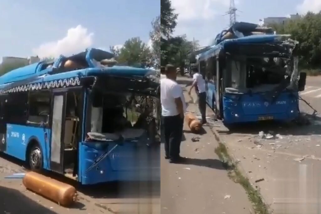Возросло число пострадавших при взрыве на крыше автобуса в Москве