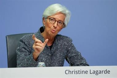 FILE PHOTO: European Central Bank (ECB) President Christine Lagarde in Frankfurt, Germany, March 12, 2020. REUTERS/Kai Pfaffenbach//File Photo 
