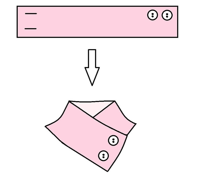 Теплый и стильный аксессуар из двух отрезов ткани воротник, пуговицы, ткани, очень, Съемный, нитками, готовое, видеть, хотите, каким, определиться, необходимо, шовТеперь, потайной, используя, часть, зашейте, зависимости, Незашитую, сторону