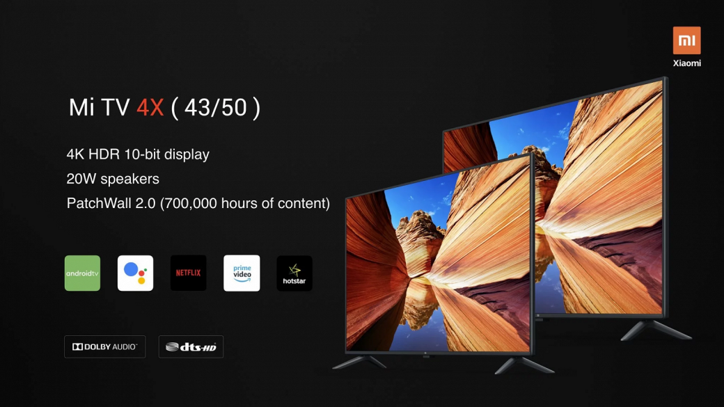 Xiaomi Mi TV 4A и Xiaomi Mi TV 4X: смарт-телевизоры от 40 дюймов по цене от $250 | Канобу - Изображение 1