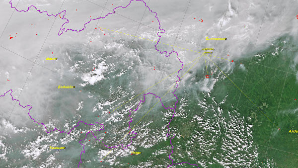 Опубликованы фото пожаров в Сибири из космоса общество,пожары,россияне,Сибирь