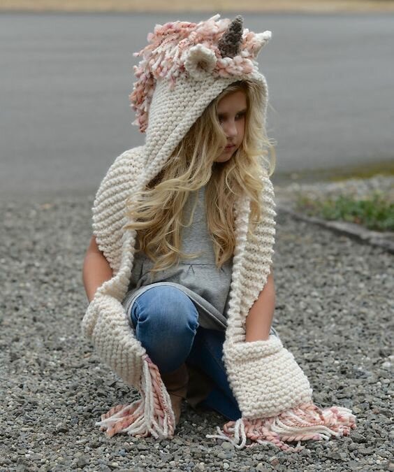 18 необыкновенных вязаных шарфов-капюшонов вязание,мода,одежда