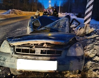 В Калужской области при наезде на опору погиб водитель