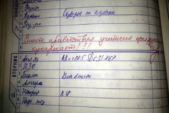 Приколы из школьных дневников и тетрадей картинки