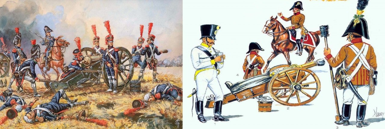 Французские артиллеристы и их австрийские «коллеги». <br>