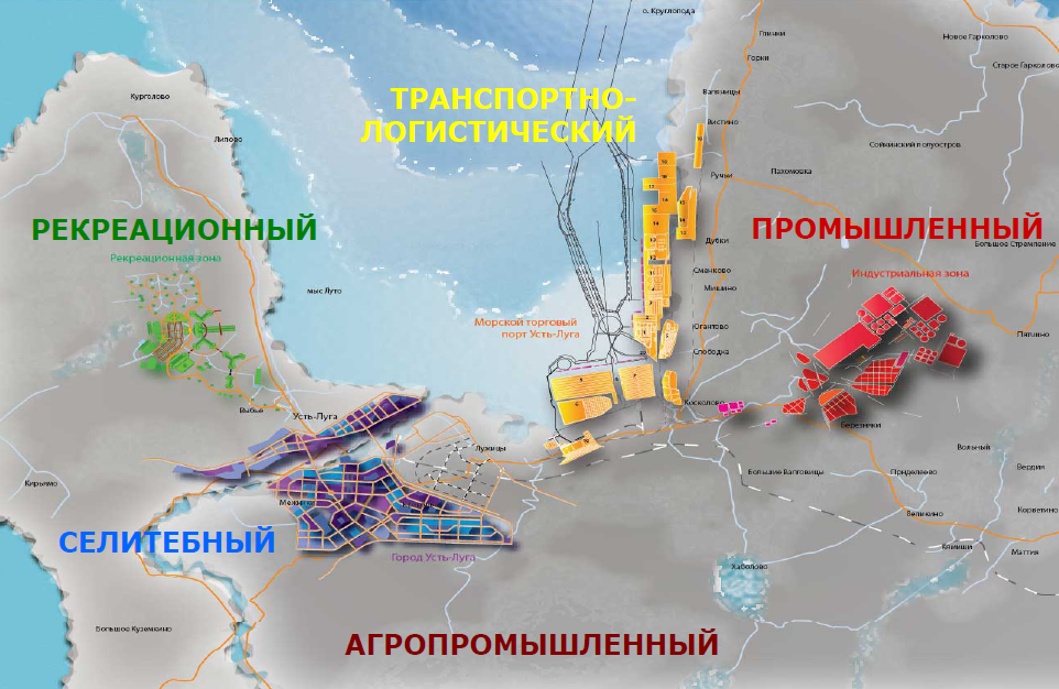 Карта усть луга ленинградская