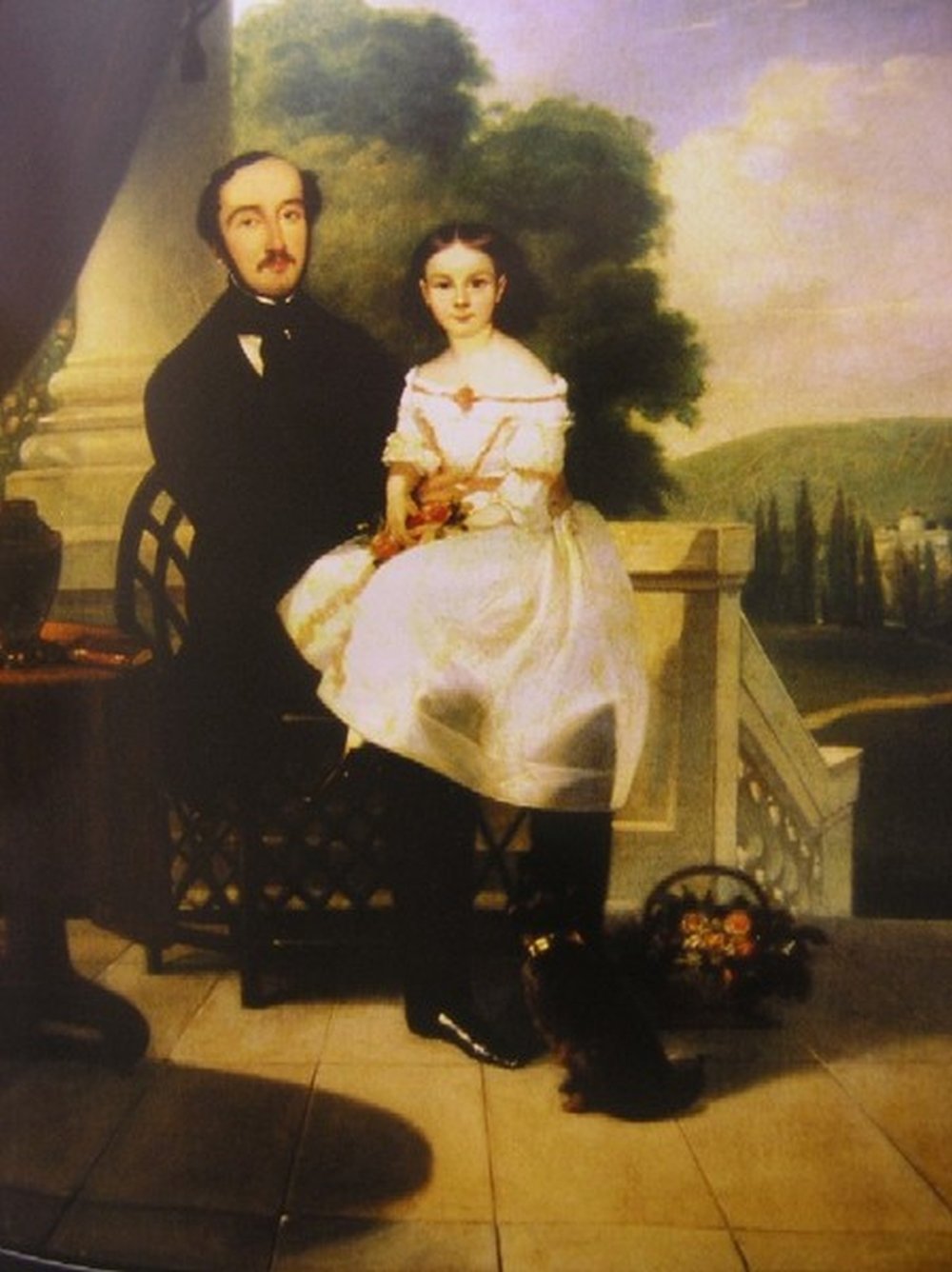 Болеслав Потоцкий с дочерью.