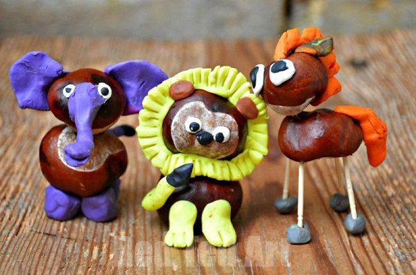 Яркие осенние поделки из каштанов Яркие осенние поделки из каштанов детские поделки,из каштанов,поделки с детьми,своими руками