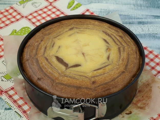 Готовый творожный пирог «Зебра»