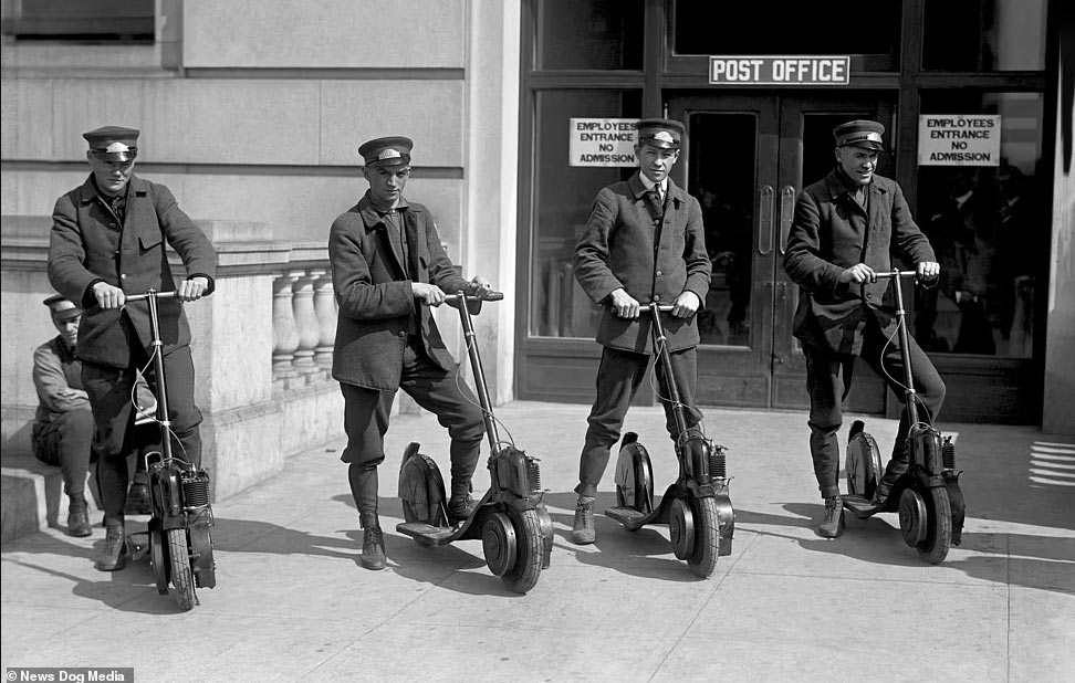 Электросамокаты 1916 года Autoped, Впервые, самокат, разгоняться, «Онлайнмузей, велосипеда», говорит, после, стабильностьЭто, терял, самокаты, чернобелая, подборка, годаСамокат, дожил, наших, могли, несколько, десятилетийГоворят, НьюЙоркаЧернобелые