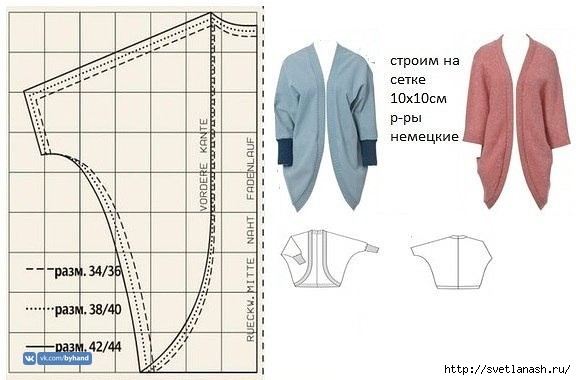 Кардиган с простой выкройкой выкройка,кардиган,Одежда,шитьё