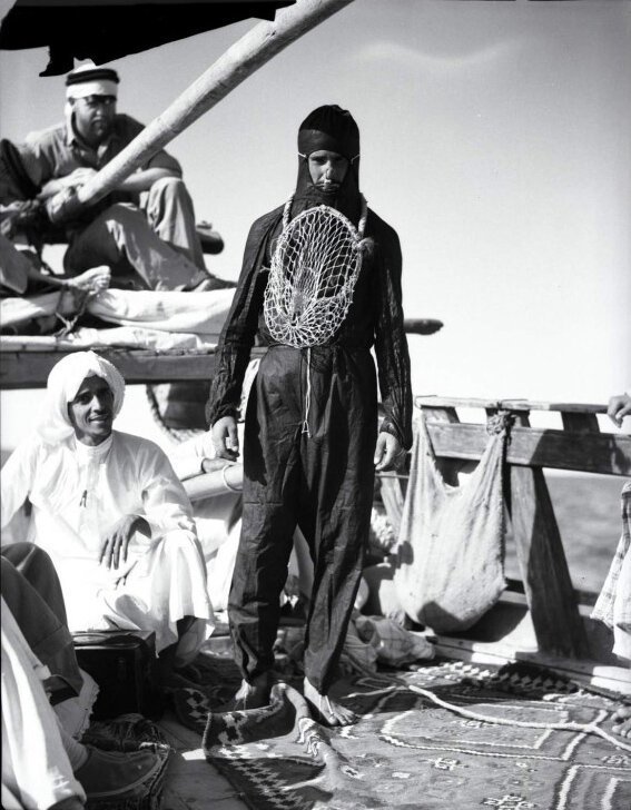 Ныряльщик за жемчугом, 1935 год, Эль–Джубайль, Саудовская Аравия история, ретро, фото