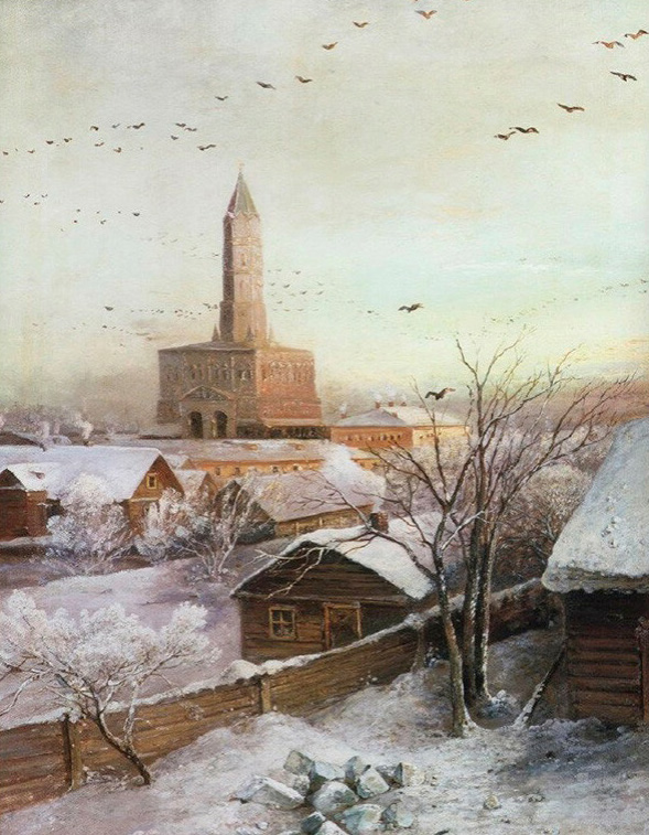 Картина «Сухарева башня» кисти Саврасова