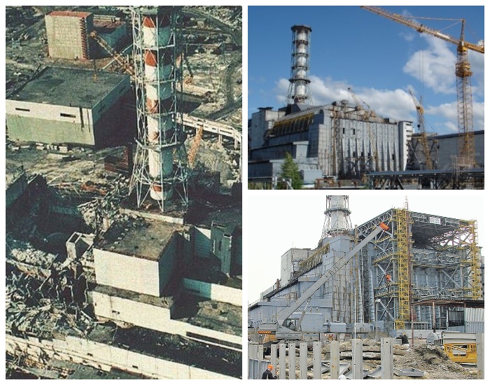 Взрыв на ЧАЭС стал причиной строительства стального укрытия «Саркофаг» (Чернобыль, Украина). | Фото: ura-inform.com.