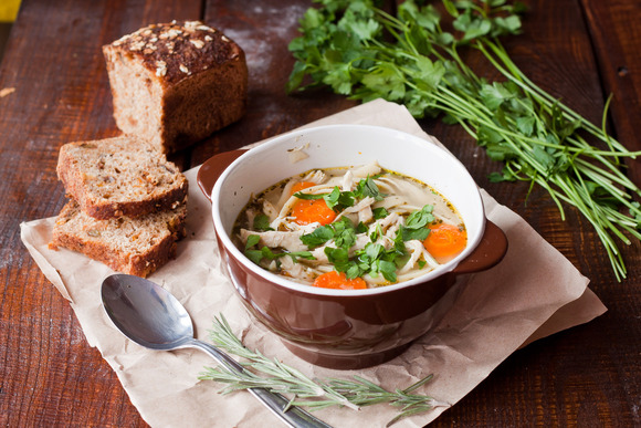Куриный суп для уютного зимнего обеда первые блюда,рецепты,супы