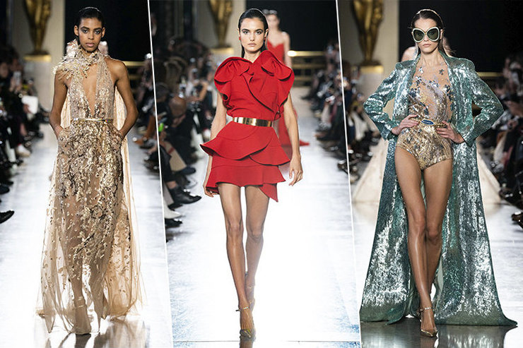 Elie Saab Haute Couture весна-лето 2019 - гламур и пойетки торжествуют