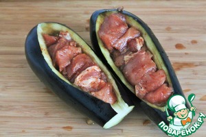 Шашлык в баклажане и мясо в отбитом баклажане 2 рецепта