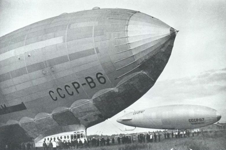 Крупнейший в СССР полужесткий дирижабль В-6