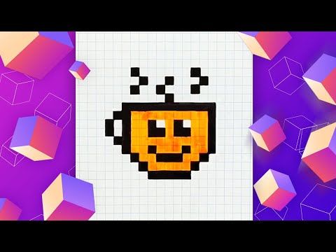 Как нарисовать чашку кофе по клеточкам l Pixel Art