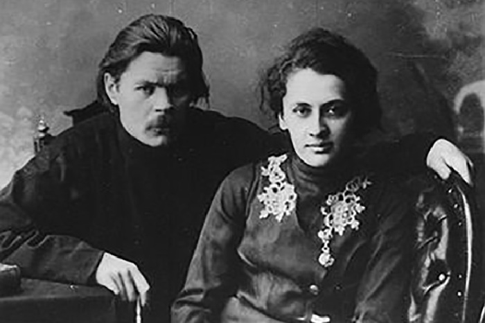 Екатерина Волжина и Максим Горький.