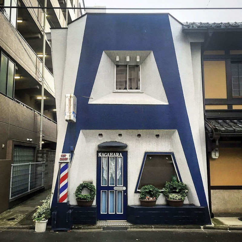 Парикмахерская "Нагахара" архитектура, дома, здания, киото, маленькие здания, местный колорит, фото, япония