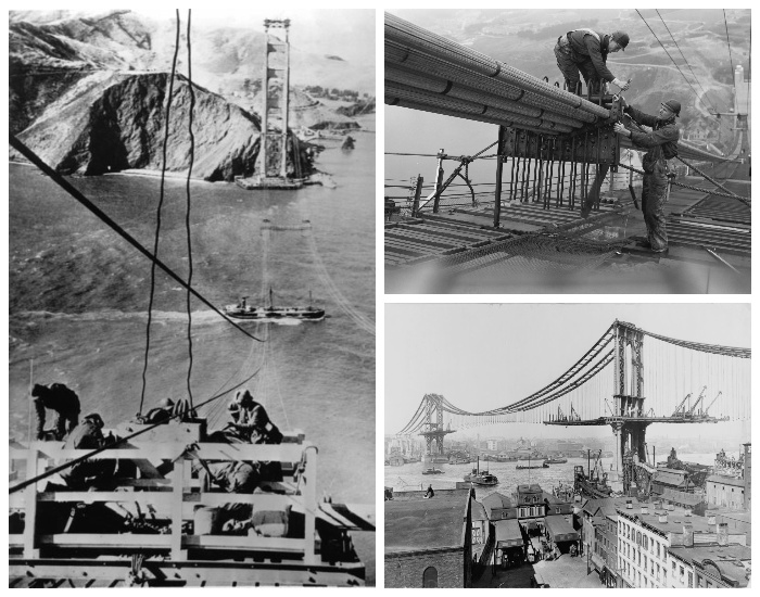 Мост длиною в 2737 метров был построен на высоте 67 м. над проливом Золотые ворота (Калифорния, США). | Фото: wikiway.com. 