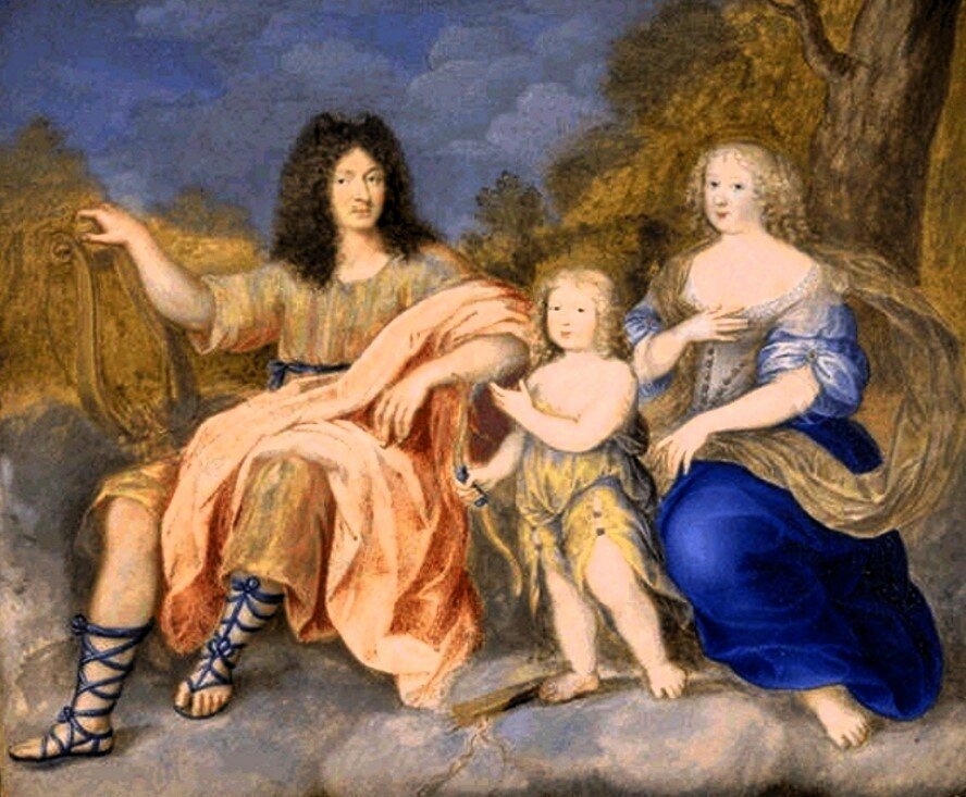 «Людовик XIV с королевой Марией Терезой и Дофином», худ. Джозеф Вернер, 1662 год