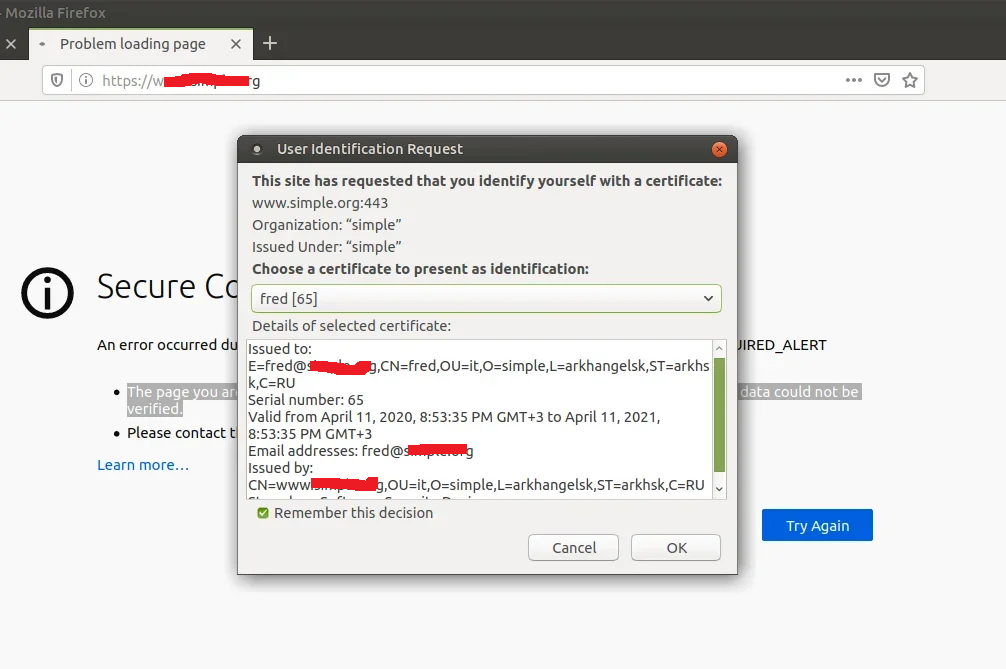 Построение небольшого центра сертификации на основе OpenSSL
