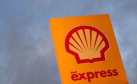 The logo of Royal Dutch Shell is seen at a petrol station in Sint-Pieters-Leeuw, Belgium January 30, 2019. REUTERS/Yves Herman/File Photo