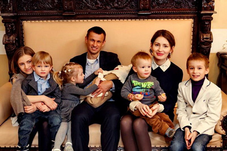 Анна Семак, Сергей Семак с детьми