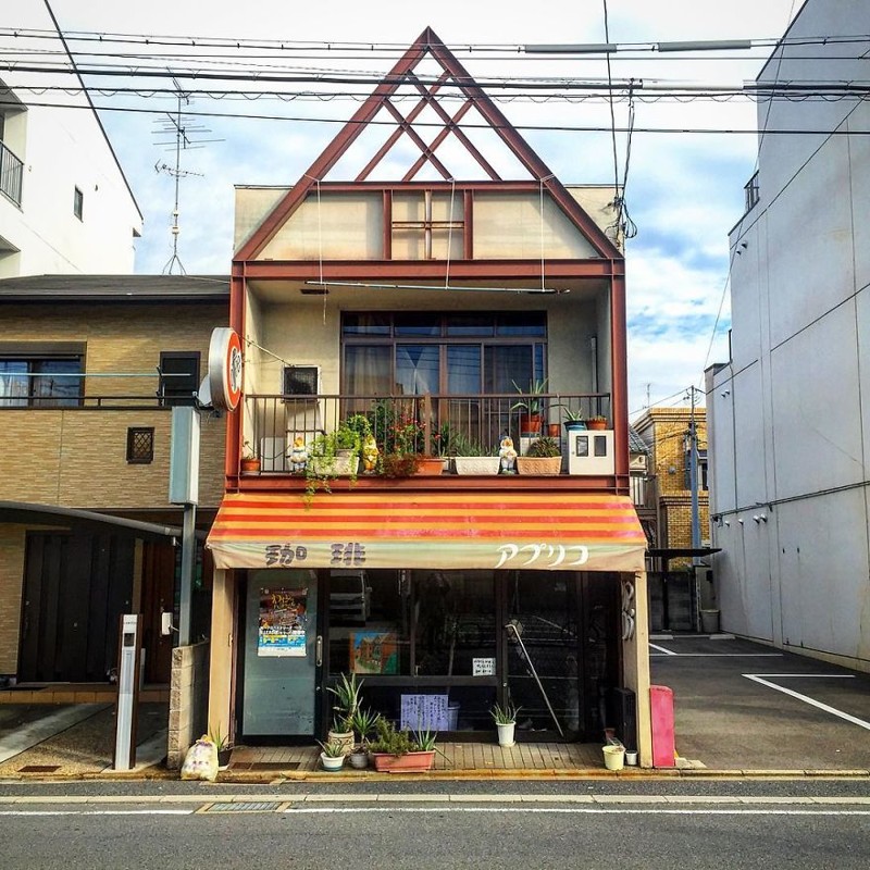 Магазин "Кисса Апурико" архитектура, дома, здания, киото, маленькие здания, местный колорит, фото, япония