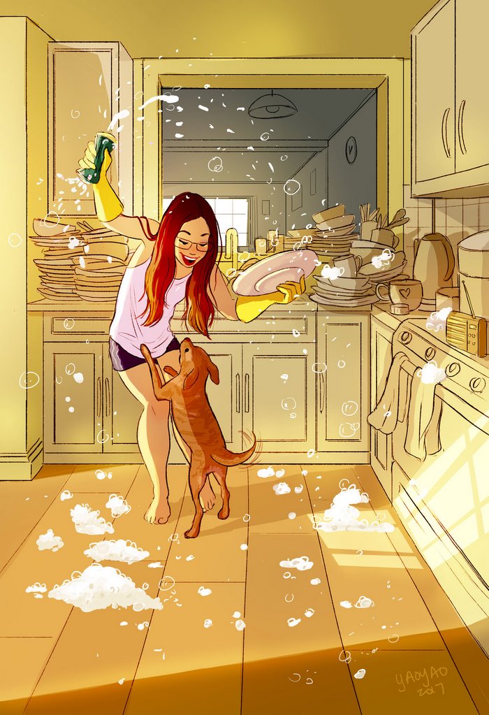 Иллюстрации о том, как здорово жить одному