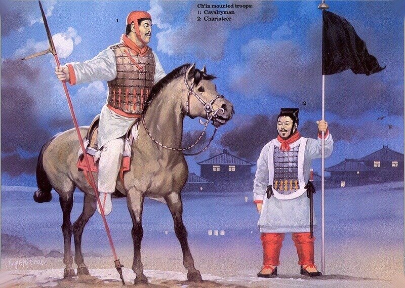 Воины эпохи Цинь: всадник и колесничий. Реконструкция Ангуса МакБрайта. 