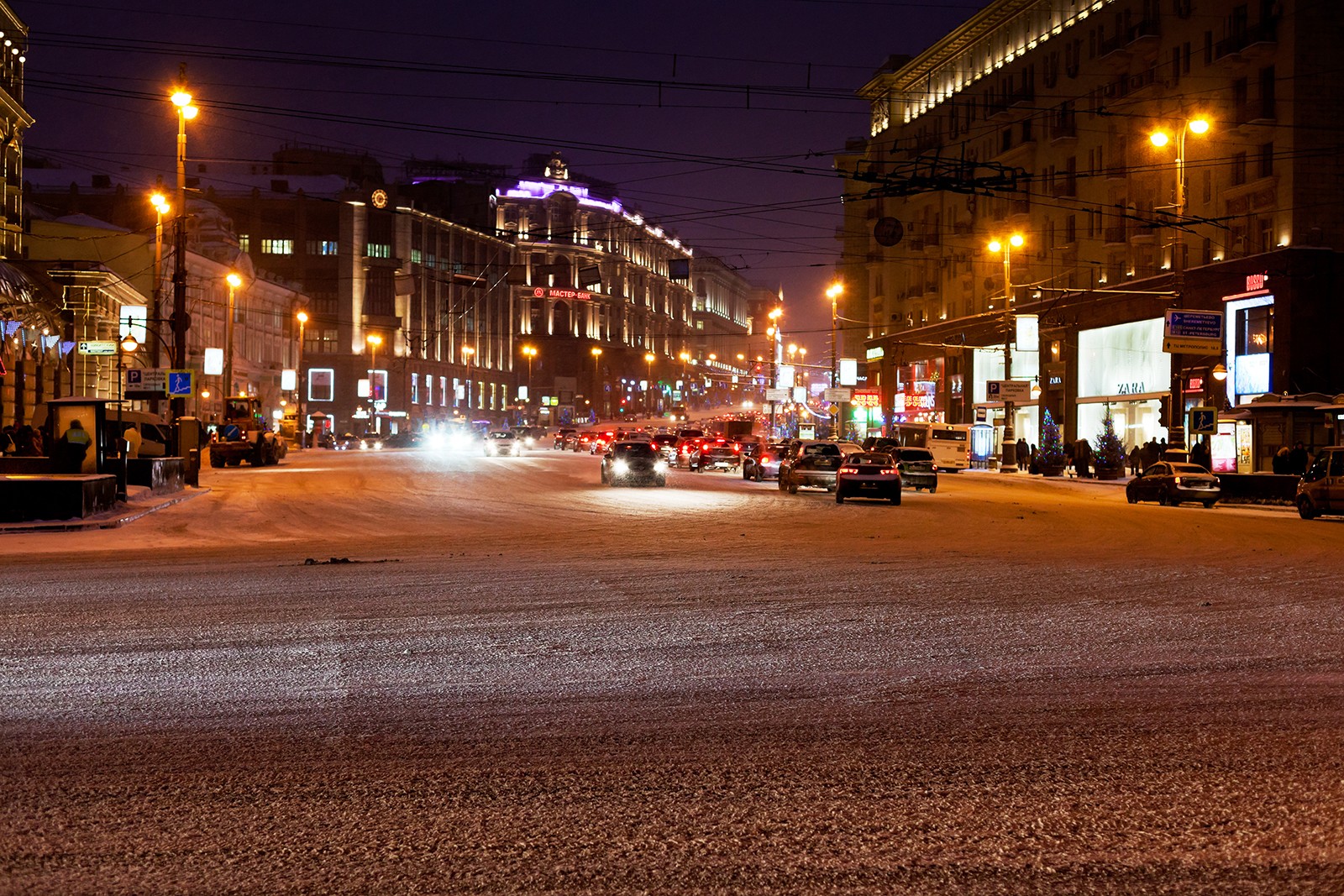 тверская улица москва зимой