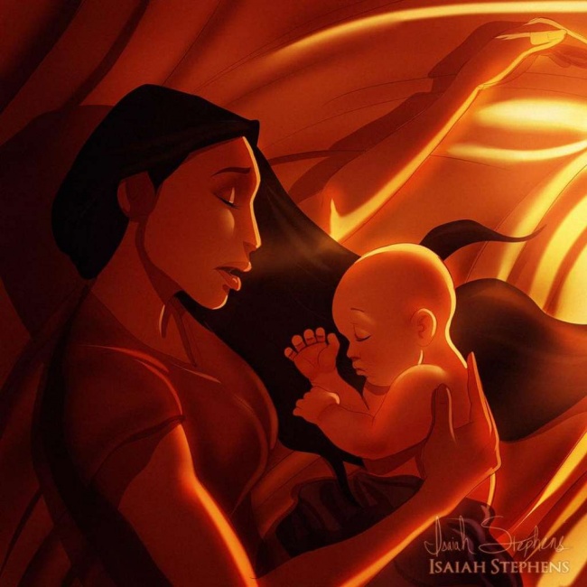Как бы выглядели принцессы Disney, если бы стали мамами