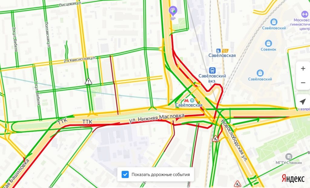 Карта дорожных работ в москве